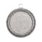John Bead 32mm Antique Silver Round Pendant Frames, 3ct.